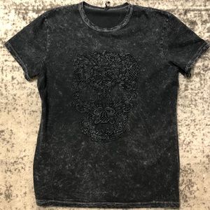 Emma & Sam Stone Washed Skull T-shirt - Oversized